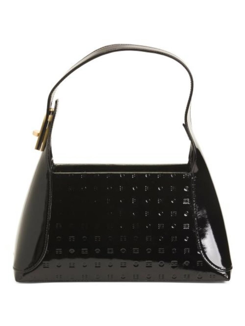 ARCADIA Made In Italy Patent Leather Folded Shoulder Bag